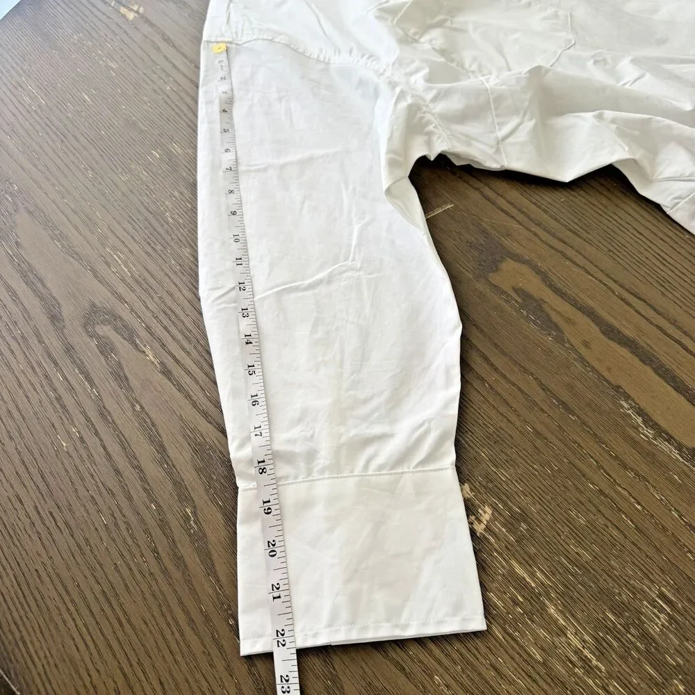KBB by KAHLANA 'The Wrap Apron Shirt Dress' Women Size 2X White 100% Cotton NWT - Picture 9 of 9